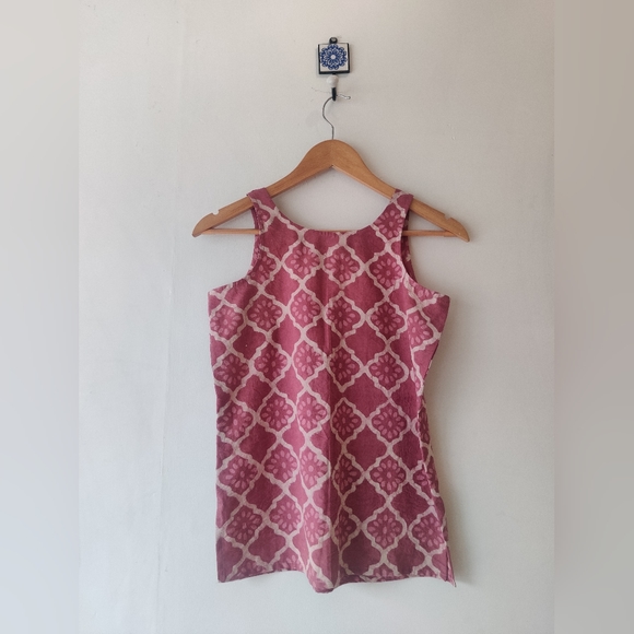 Block printed cotton top - Picture 2 of 2